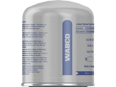 Wabco Lufttrocknerpatrone M 39 x 1,5 IG, 13 bar, für Lufttrockner für Druckluftanlage Traktor Fendt, 432 901 223 2