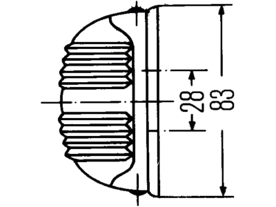 Hella® Blinkleuchte oval, vorn/hinten links/rechts, 83 x 40 x 41 mm, mit/ohne chrombrillantem Rand, Befestigung Anbau; senkrecht; 2 St. Schraube M 4