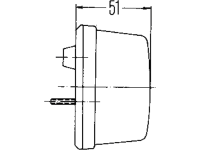 Hella® Blinkleuchte eckig, hinten links/rechts, 84 x 84 x 51 mm, Befestigung Anbau; 2 St. Schraube M 4, 2BA 003 014-011