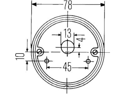 Hella® Blink- und Positionsleuchte rund, links/rechts, Ø außen 78 mm, Höhe 43,5 mm, Befestigung Anbau; 2 St. Schraube M 5, 2BE 001 259-061