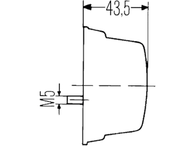 Hella® Blink- und Positionsleuchte rund, links/rechts, Ø außen 78 mm, Höhe 43,5 mm, Befestigung Anbau; 2 St. Schraube M 5, 2BE 001 259-061