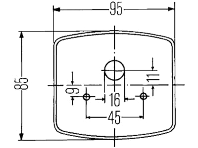 Hella® Blink- und Positionsleuchte eckig, links/rechts, 95 x 85 x 54 mm, Befestigung Anbau; 2 St. Schraube M 5