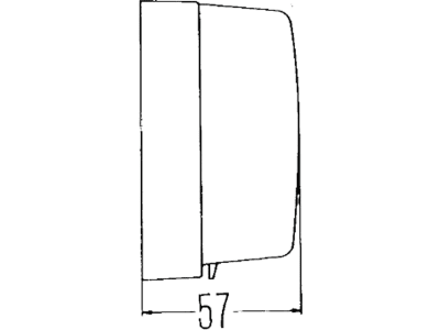 Hella® Nebelschlussleuchte "NES 9", eckig, links/rechts, 97 x 97 x 57 mm, 024016; E1 8486, 2NE 003 315-011