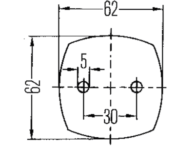 Hella® Positionsleuchte eckig, vorn links/rechts, 62 x 62 x 42 mm, 2PF 004 081-001