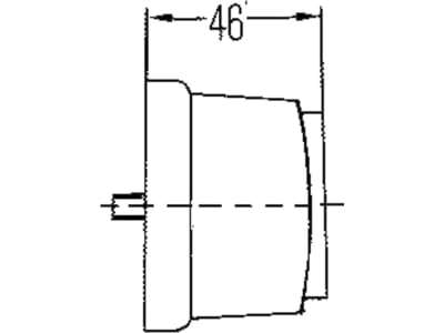 Hella® Positionsleuchte eckig, vorn links/rechts, 62 x 62 x 46 mm, mit Rückstrahler, 2PG 003 057-011