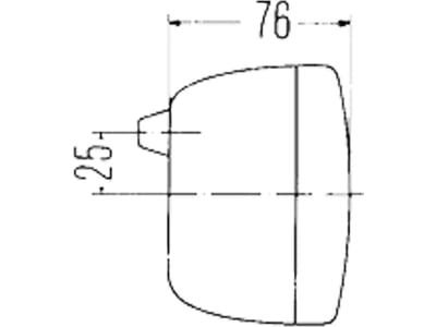 Hella® Schlussleuchte eckig, links/rechts, 282 x 105 x 76 mm, P21W; R10W, Schlusslicht; Bremslicht; Blinklicht