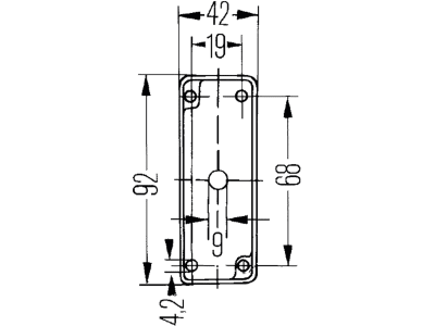 Hella® Positionsleuchte quadratisch, oben/seitlich links/rechts, 42 x 92 x 37 mm, mit Umrisslicht, 2XS 005 020-001 Hella® Positionsleuchte quadratisch, oben/seitlich links/rechts, 42 x 92 x 37 mm, mit Umrisslicht, 2XS 005 020-001