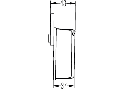 Hella® Positionsleuchte eckig, seitlich links/rechts, 42 x 116 x 37 mm, mit Umrisslicht, 2XS 005 020-011