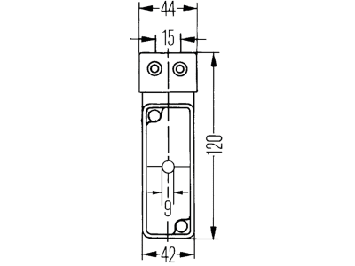 Hella® Positionsleuchte quadratisch, seitlich links/rechts, 44 x 120 x 37 mm, mit Umrisslicht, 2XS 005 020-021 Hella® Positionsleuchte quadratisch, seitlich links/rechts, 44 x 120 x 37 mm, mit Umrisslicht, 2XS 005 020-021