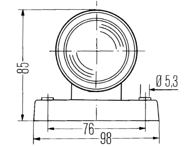 Hella® Positionsleuchte eckig, oben/seitlich links/rechts, 98 x 85 x 86 mm, mit Umrisslicht, vorverkabelt, 2XS 955 031-001