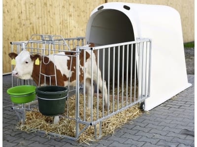 KERBL Kälberiglu "CalfHouse Premium Plus" für 1 Kalb, mit schwerer Umzäunung, 14585