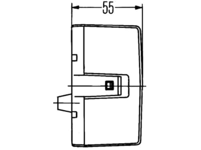 Hella® Schlussleuchte eckig, links/rechts, 102 x 98 x 55 mm, P21W; R10W, Schlusslicht; Bremslicht; Blinklicht; Kennzeichenlicht, 2SE 004 623-001