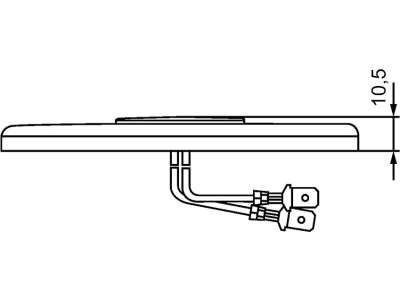 Hella® LED-Seitenmarkierungsleuchte oval, 108 x 44 x 10,5 mm, 12 - 24 V DC, E4 14802