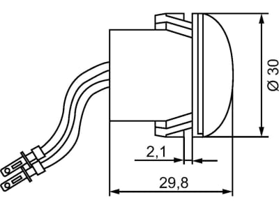 Hella® LED-Positionsleuchte rund, hinten, rot, Ø 30 mm, 9 – 33 V DC, E4 8639, 2TM 357 011-011