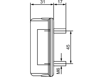 Hella® Kennzeichenleuchte hinten links/rechts, C5W, schwarz, oval, 82 x 31 x 28 mm, 2KA 357 014-001