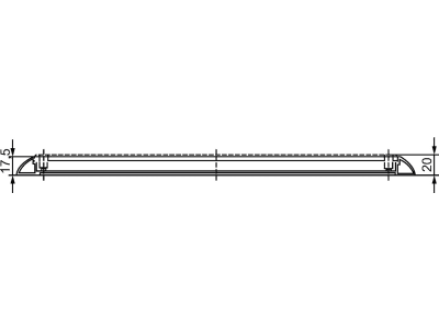 Hella® LED-Zusatzbremsleuchte oval, 284 x 30 x 20 mm, 24 V DC, 2DA 357 015-101