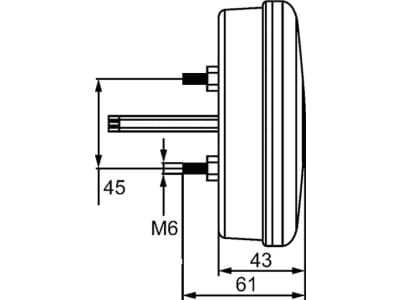 Hella® LED-Schlussleuchte rund, E9 6653, Schluss-, Brems- und Blinklicht, 10 – 30 V DC, 2SD 357 027-001