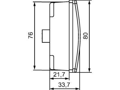 Hella® LED-Nebelschlussleuchte eckig, rot, 80 x 80 x 33,7 mm, E4 4143