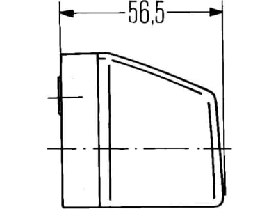 Hella® Kennzeichenleuchte hinten links/rechts, R10W, schwarz, eckig, 102 x 55 x 56,5 mm, Sockel BA15s, 2KA 003 389-061