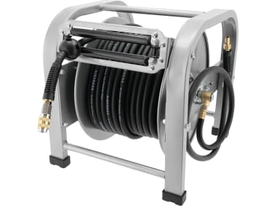 Airpress Schlauchaufroller für Druckluft, selbstaufrollend, stehend, 30 m, 46508