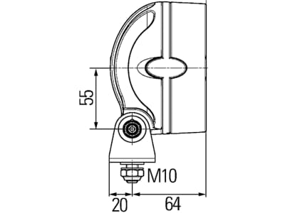 Hella® LED-Arbeitsscheinwerfer "Mega Beam LED" rund, 110 mm, 9 – 33 V, 13 W, 850 lm, 4 Hochleistungs-LEDs, Flansch; hängend, 1GM 996 136-361