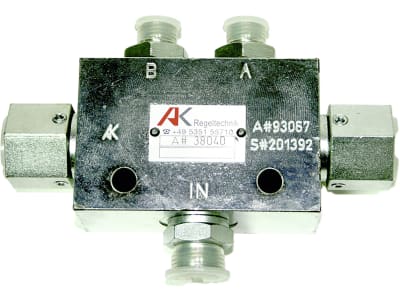 Gassenmarkierungsventil "-TG-" mit Sensorträgern, 1 x Rohr 12 L; 2 x Rohr 08 L