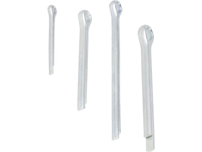 Eisensplinte-Sortiment DIN 94, Stahl, 40 St. in der Klarsichtpackung