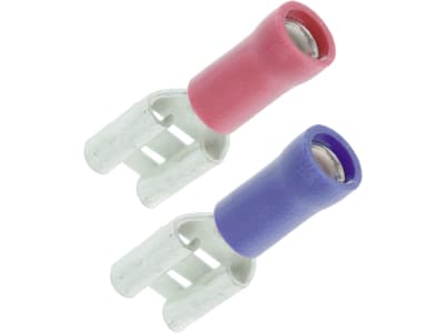 Hevi Flachsteckhülsen-Sortiment 0,25 – 1,0 mm²; 1,0 – 2,5 mm², 10 St., teilisoliert