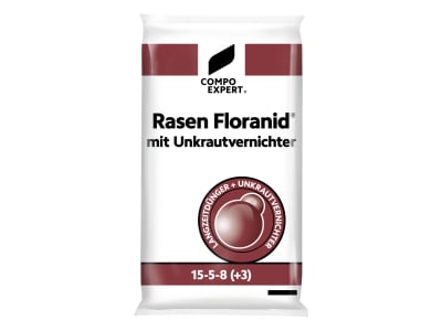 COMPO EXPERT Rasen Floranid® 15-5-8(+3) mit Unkrautvernichter 15 kg Sack  