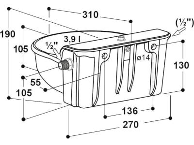 Suevia Tränkebecken "Mod. 341", 