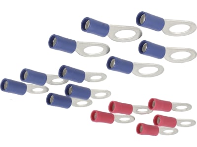 Hevi Ringkabelschuh-Sortiment 0,25 – 1,0 mm²; 1,0 – 2,5 mm², 15 St., teilisoliert