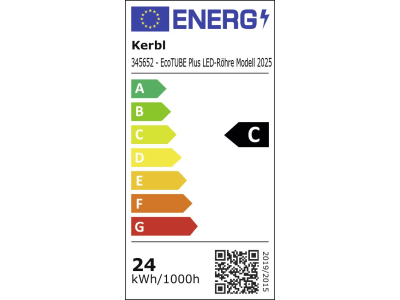 KERBL LED-Röhre "EcoTube Plus" 1.500 mm, 24 W, 4.000 lm, 6.500 K, nicht dimmbar, 345652