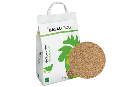 GALLUGOLD Geflügelstarter (Kleinpackung) zur Aufzucht von Hühnern und Geflügel gegrützt 7 kg Sack