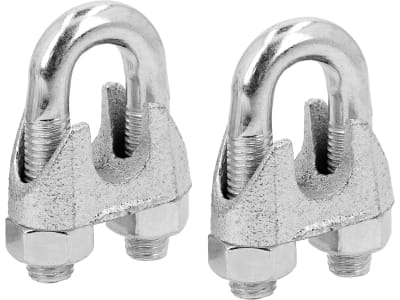 Hevi Seilklemme 16 mm/5/8", Metall verzinkt, DIN 741 für Stahlseil, 2 St.