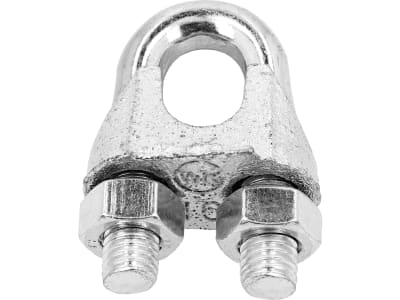 Hevi Seilklemme 16 mm/5/8", Metall verzinkt, DIN 741 für Stahlseil, 2 St.