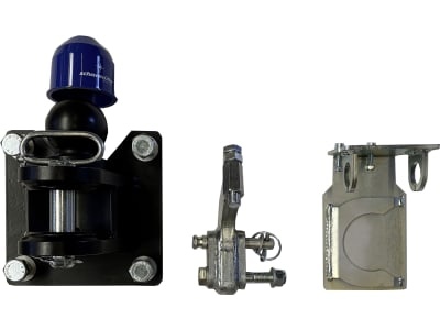 Düvelsdorf Anbausatz Zugöse und Kugelkupplung "K80" für Euroadapter für Dreipunktanbau Kat. 2/Kat. 3, 3519295