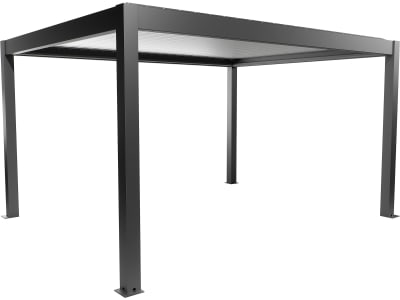 biohort® Pergola dunkelgrau-metallic; silber-metallic, Lamellendach silber-metallic, 4,5 x 3,5 m