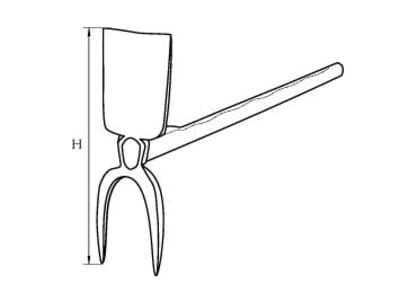 SHW Gartenhacke, Breitblatt, 2 Zinken, stumpf SHW Gartenhacke, Breitblatt, 2 Zinken, stumpf