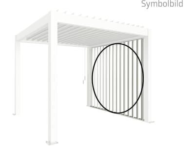 biohort® Lamellenseitenwand für Pergola, weiß, 250 cm, B419105