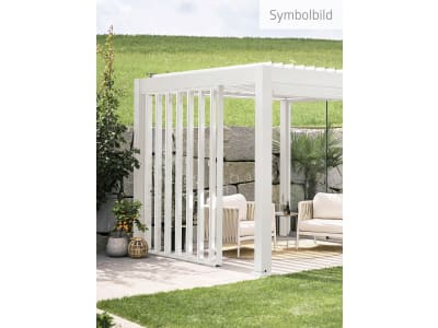 biohort® Lamellenseitenwand für Pergola, weiß, 250 cm, B419105