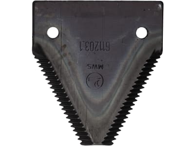 MWS Messerklinge 83 x 76 x 2,7 mm, oben, fein gezahnt für Claas MWS Messerklinge 83 x 76 x 2,7 mm, oben, fein gezahnt für Claas