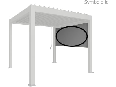 biohort® Sonnenschutzrollo für biohort® Pergola, quarzgrau-metallic, 350 cm, B489309
