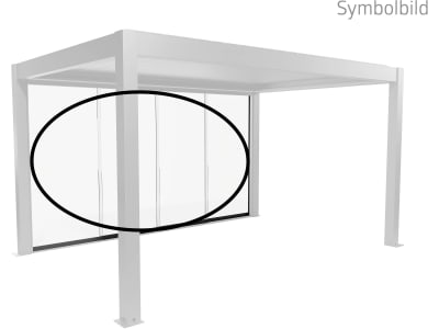 biohort® Glasschiebewand für biohort® Pergola, quarzgrau-metallic, 350 cm, B489306