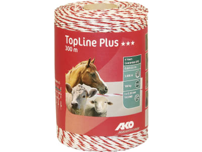 Ako Litze "TopLine plus" weiß; rot 300 m, 449119