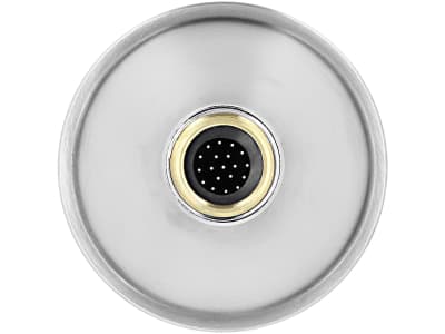 Geka® plus Brausekopf aus Chromstahl; Messing (Gewindenippel)
