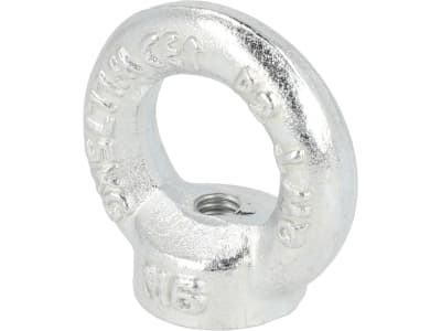Ringmutter M 6 DIN 582, Stahl (C15 E), verzinkt; blau passiviert (A2K), 039596
