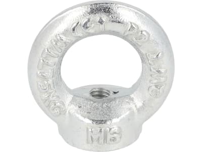 Ringmutter M 6 DIN 582, Stahl (C15 E), verzinkt; blau passiviert (A2K), 039596