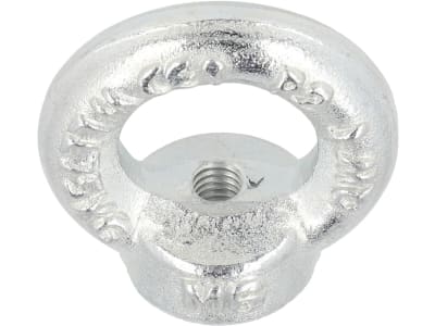 Ringmutter M 6 DIN 582, Stahl (C15 E), verzinkt; blau passiviert (A2K), 039596