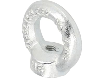Ringmutter M 6 DIN 582, Stahl (C15 E), verzinkt; blau passiviert (A2K), 039596