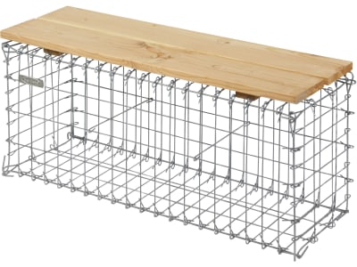 bellissa Gartenbank Gabione Basic 100 x 30 x 46 cm silver; natur , Füllmenge 190 kg bellissa Gartenbank Gabione Basic 100 x 30 x 46 cm silver; natur , Füllmenge 190 kg